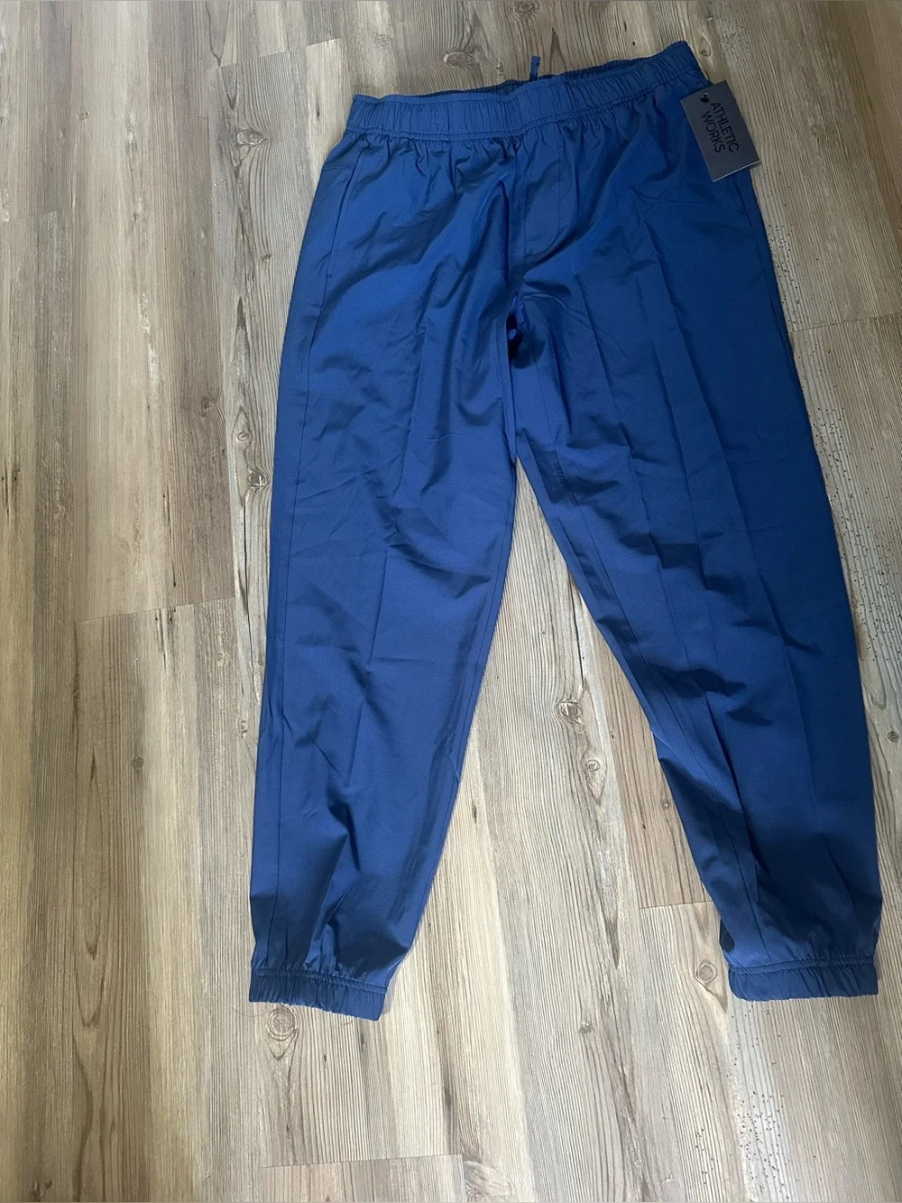 Athletic Works Navy Blue Elastic Waist Jogger Pants